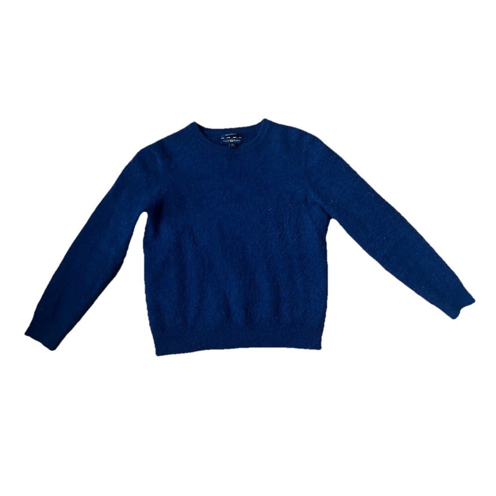 100% Cashmere Navy Sweater Size Medium Super Soft Warm Cozy